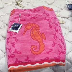 Roller Rabbit Pink Beach Towel